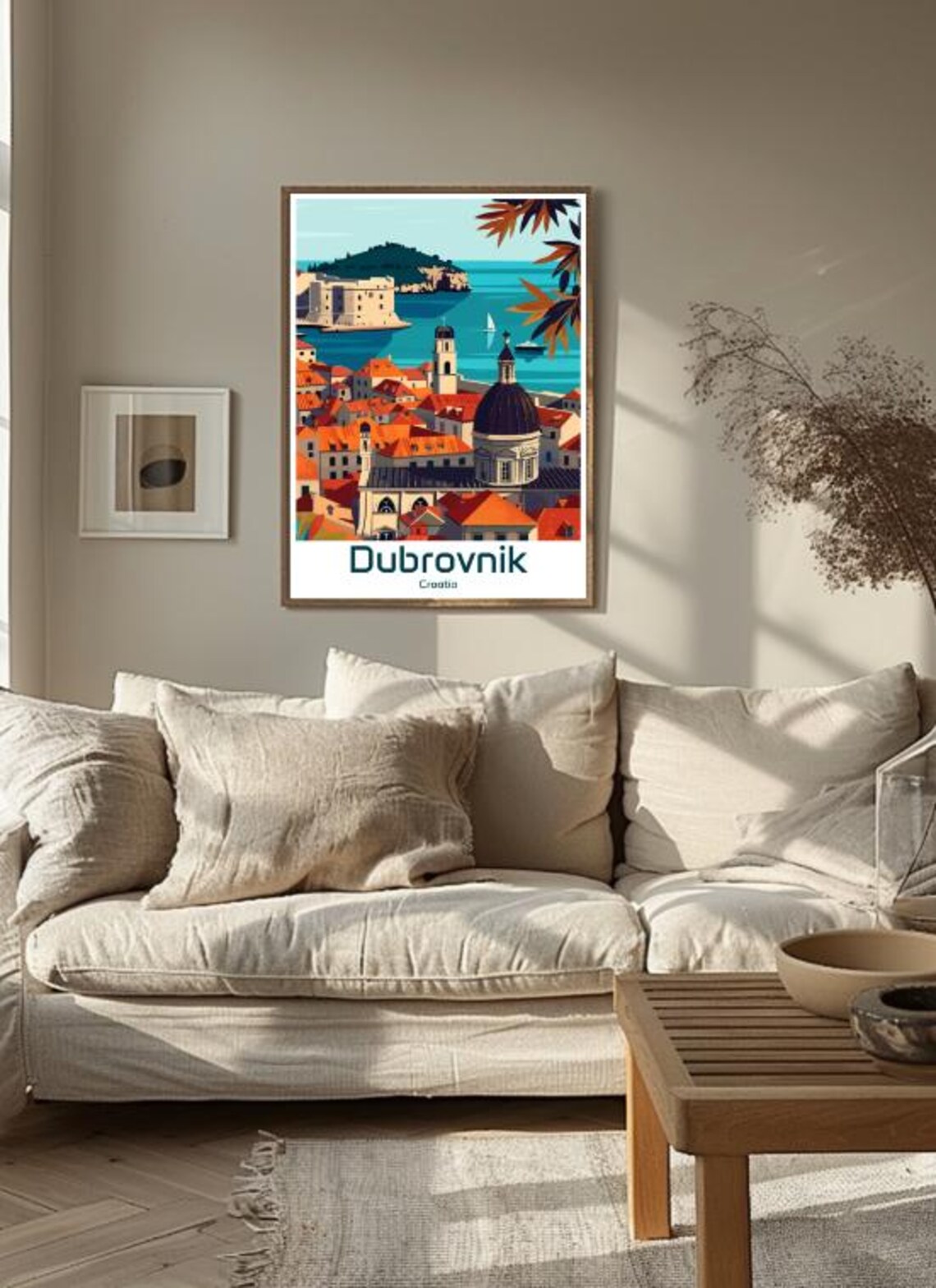 Dubrovnik Croatia Old Town Fortress Red Roofs Coastal Poster - Image 3