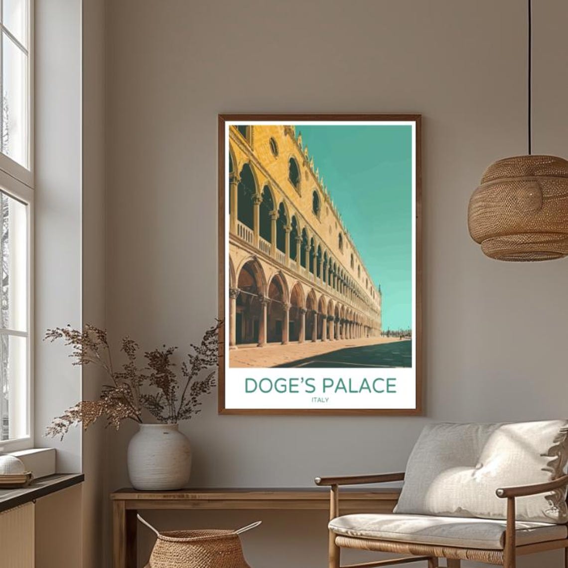 Doge's Palace Venice Italy Gothic Arcade Facade Landmark Poster - Image 4