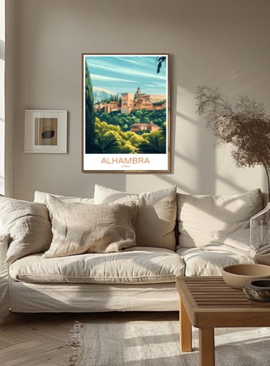 Alhambra Spain Moorish Palace Hilltop Gardens Granada View Poster - Image 2
