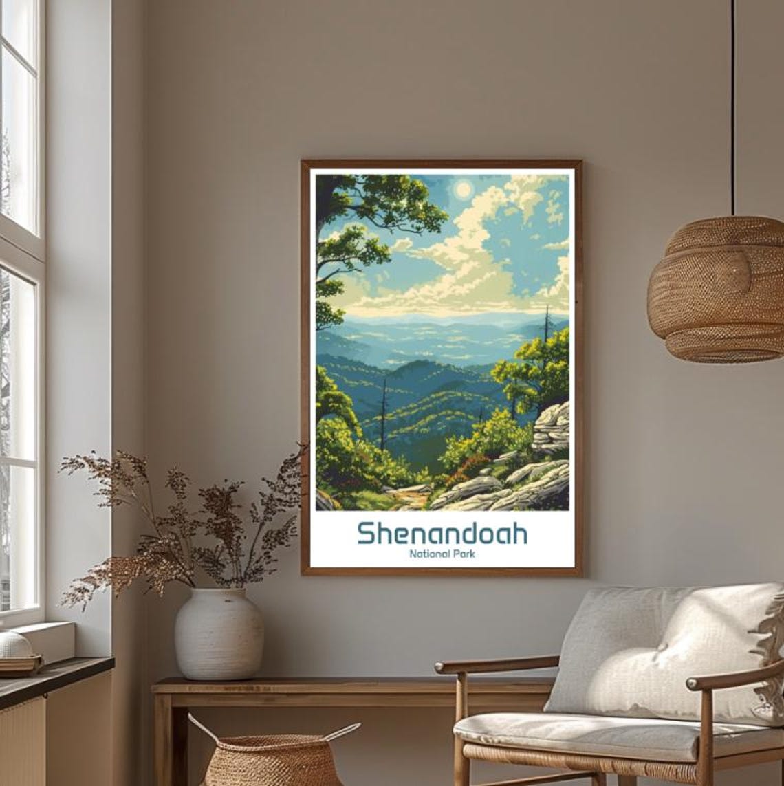 Tranquil Shenandoah National Park Blue Ridge Overlook Poster - Image 4