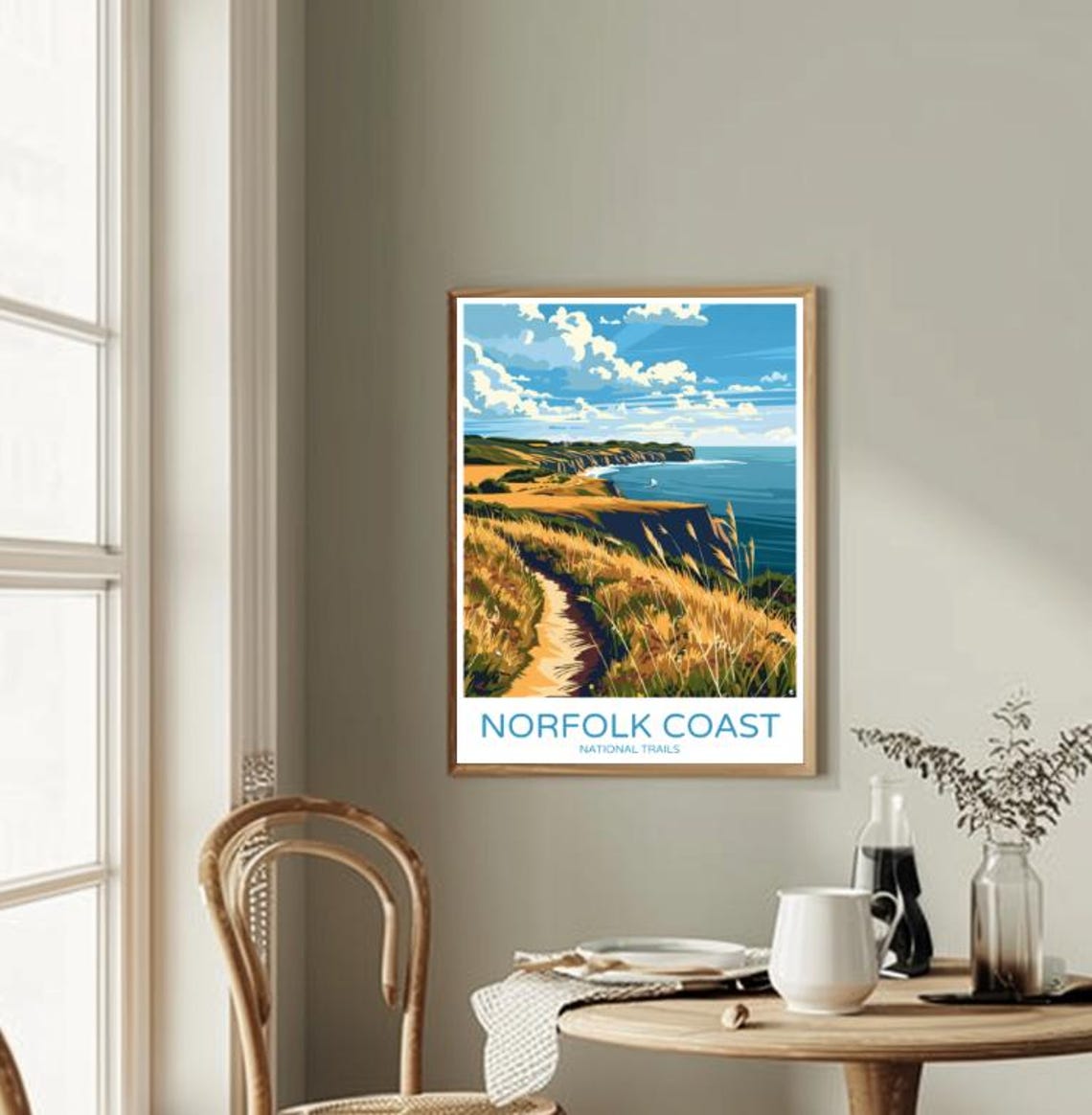 Norfolk Coast National Trails Coastal Path Golden Cliffs Poster - Image 2