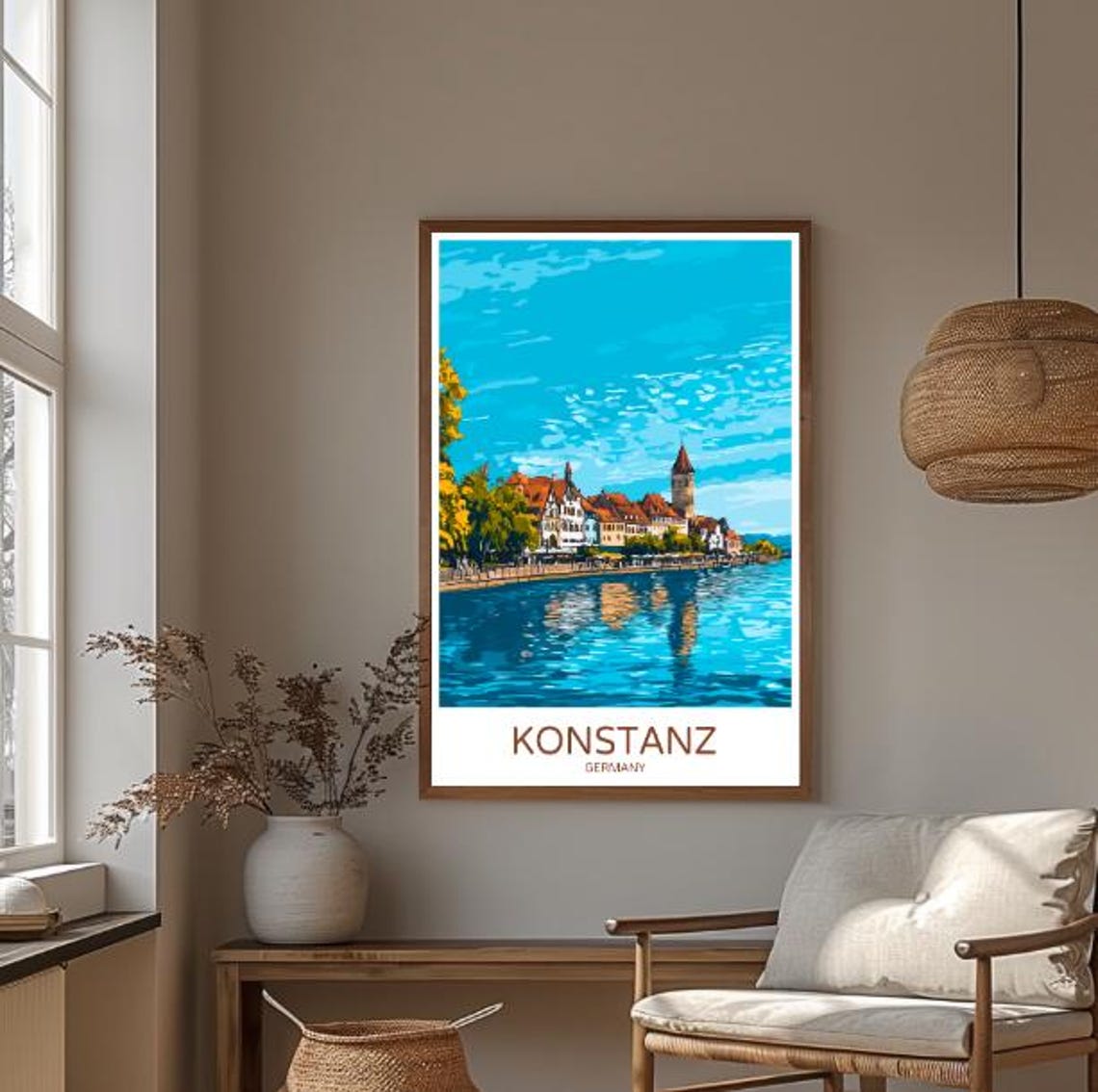 Konstanz Germany Lake Constance Waterfront Vintage Travel Poster - Image 3