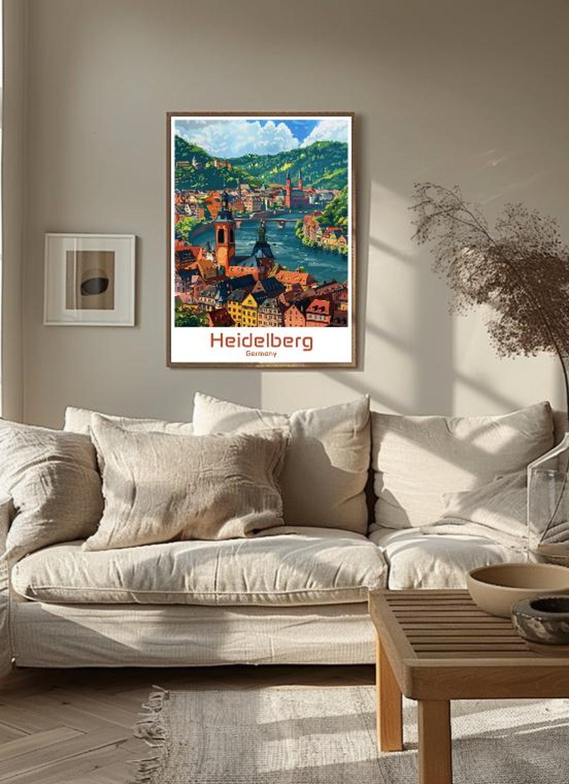 Heidelberg Germany Old Town River Castle View Cityscape Poster - Image 3