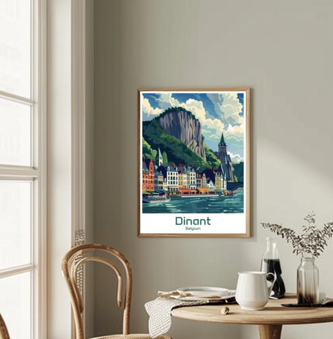 Dinant Belgium Meuse River Citadel Cliff Town Riverside Poster - Image 2