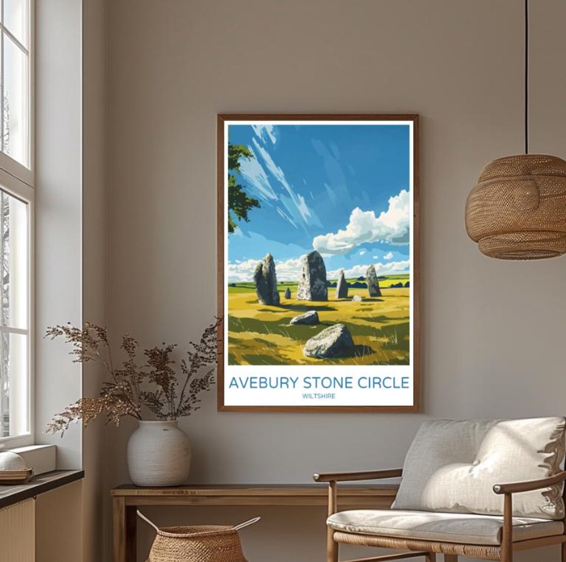 Avebury Stone Circle Wiltshire Neolithic Standing Stones Poster - Image 4