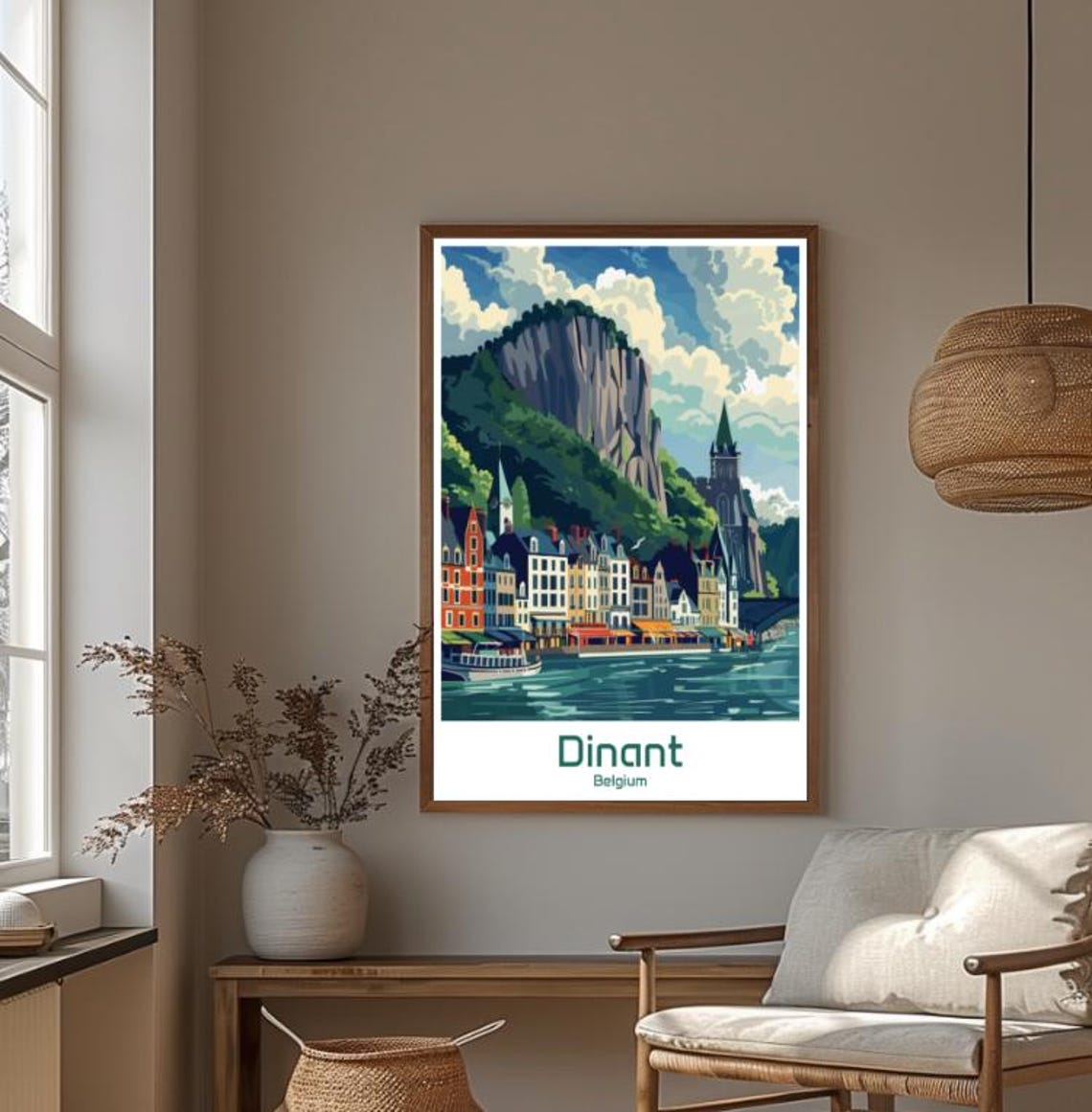 Dinant Belgium Meuse River Citadel Cliff Town Riverside Poster - Image 4