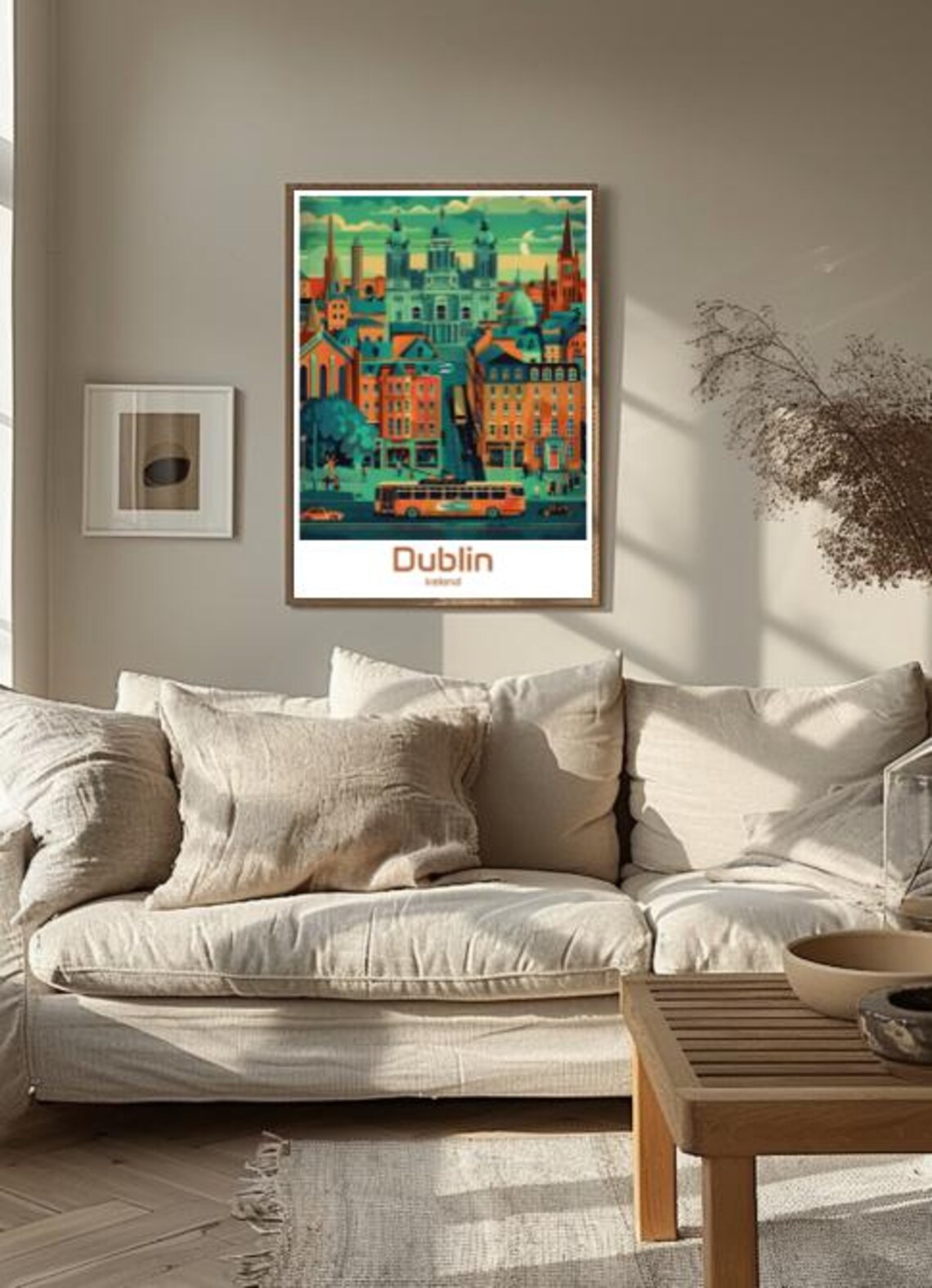 Dublin Ireland Street Bus Historic Churches Cityscape Poster - Image 3