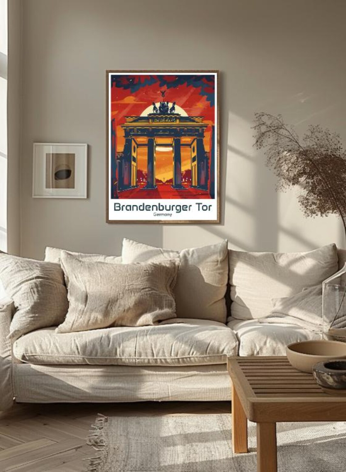 Brandenburger Tor Berlin Sunset Red Sky Landmark Travel Poster - Image 3