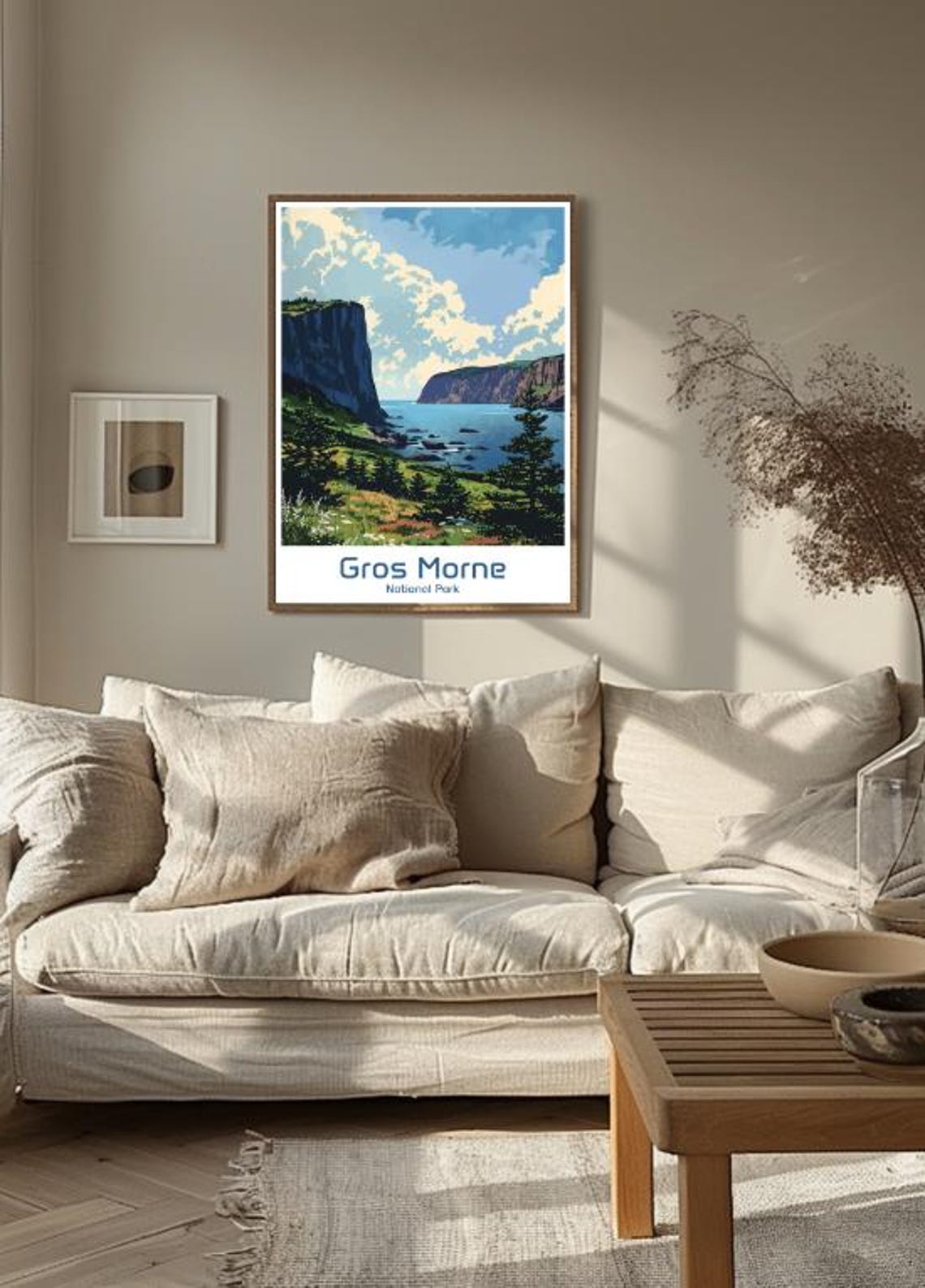 Gros Morne National Park Coastal Cliffs Canada Vintage Poster - Image 3