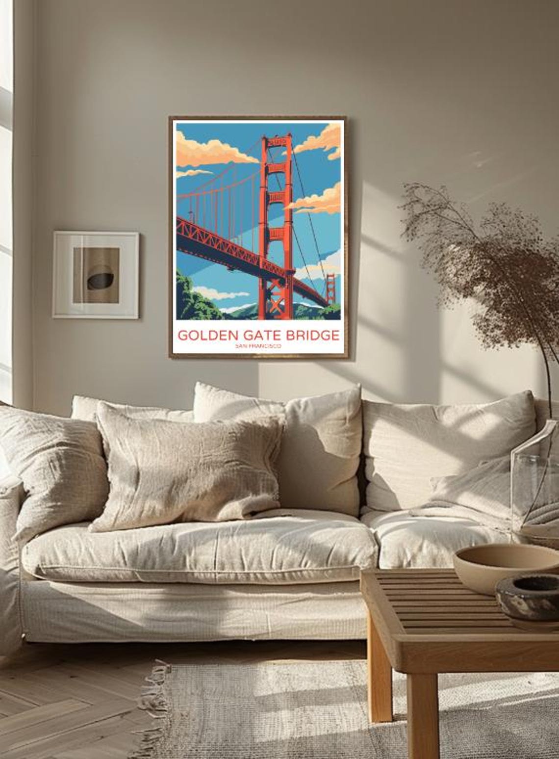 Golden Gate Bridge San Francisco at Sunset Sky Travel Poster - Image 2