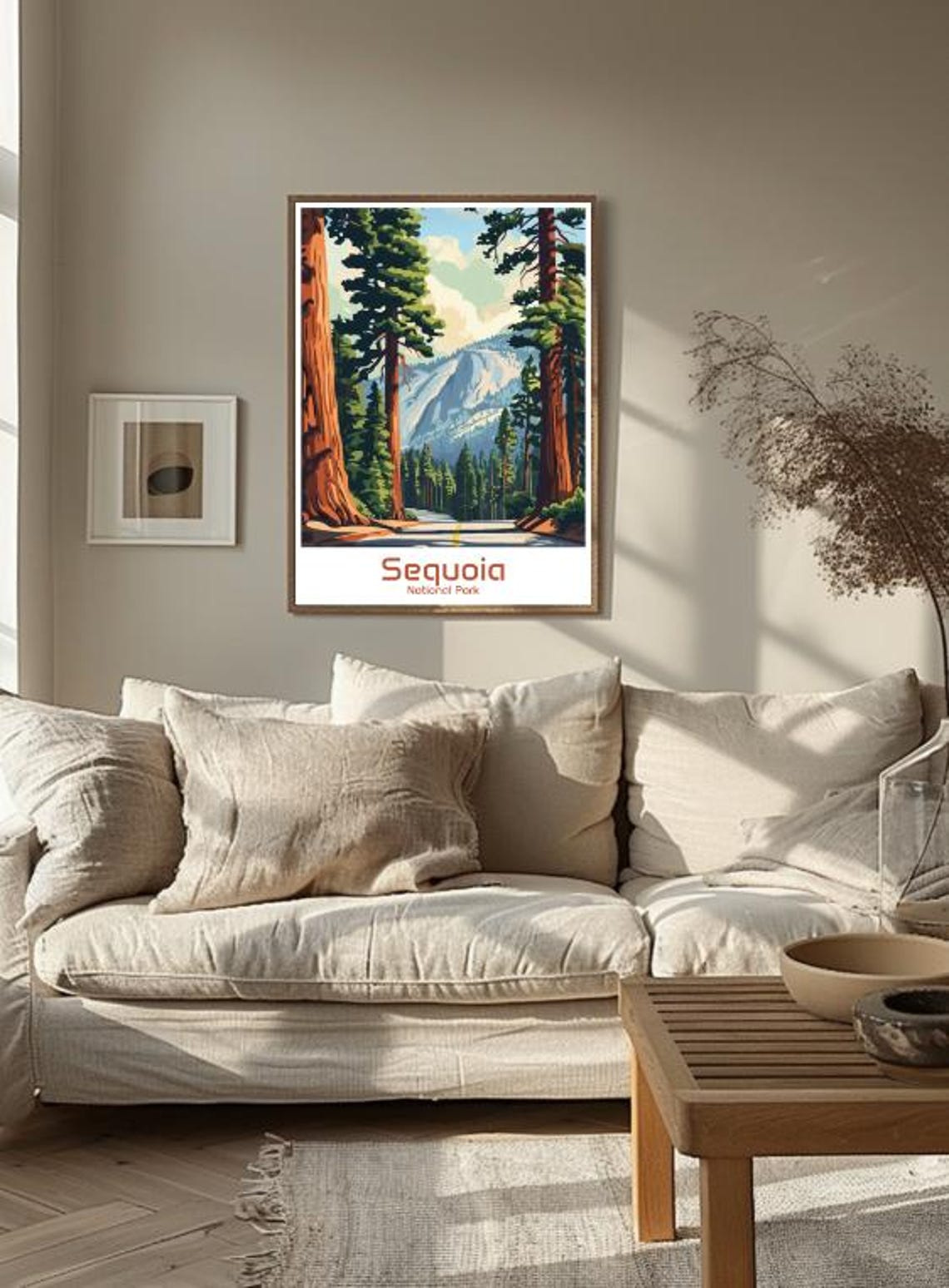 Sequoia National Park Giant Redwood Trees Lining a Road Poster - Image 3