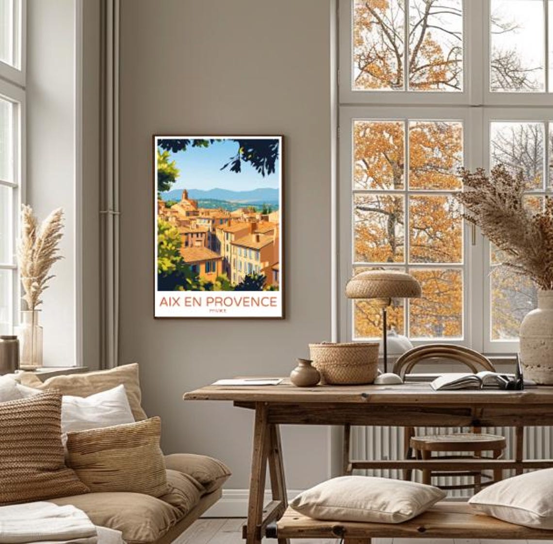 Aix En Provence Travel Poster France Wall Art Scenic Provence Print French Countryside Decor Travel Gift Artwork For Home - Image 4