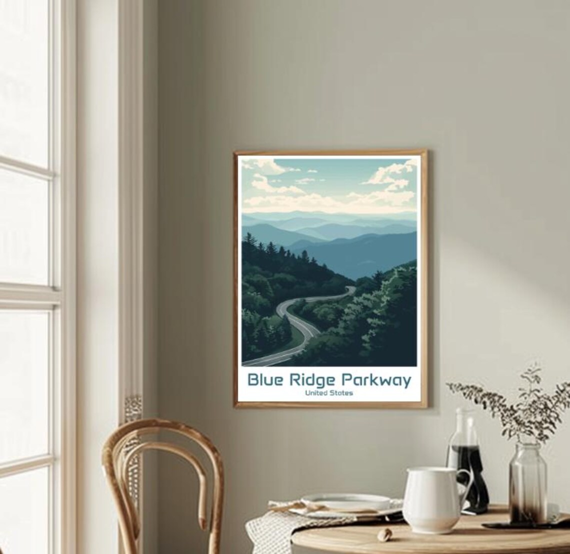 Blue Ridge Parkway Appalachian Mountain Road Scenic Drive Poster - Image 2