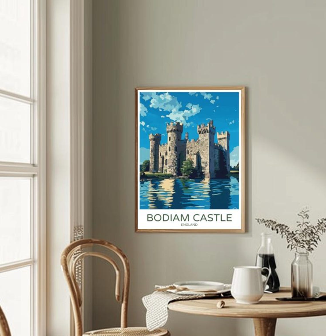 Bodiam Castle England Medieval Moated Castle Reflection Poster - Image 2