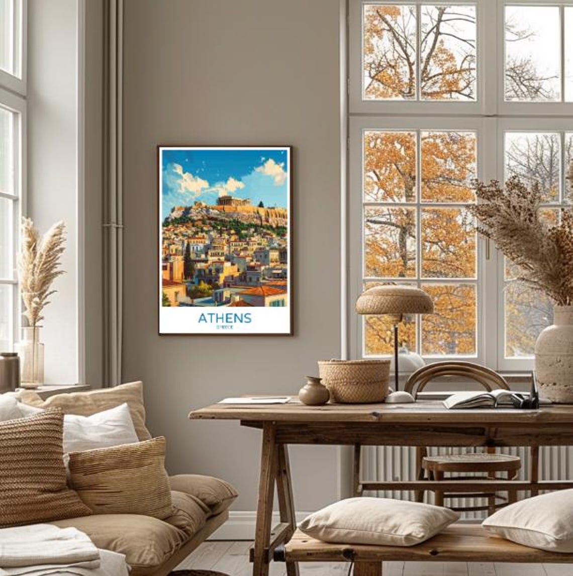 Athens Acropolis Parthenon Above the Sunlit City Skyline Poster - Image 4