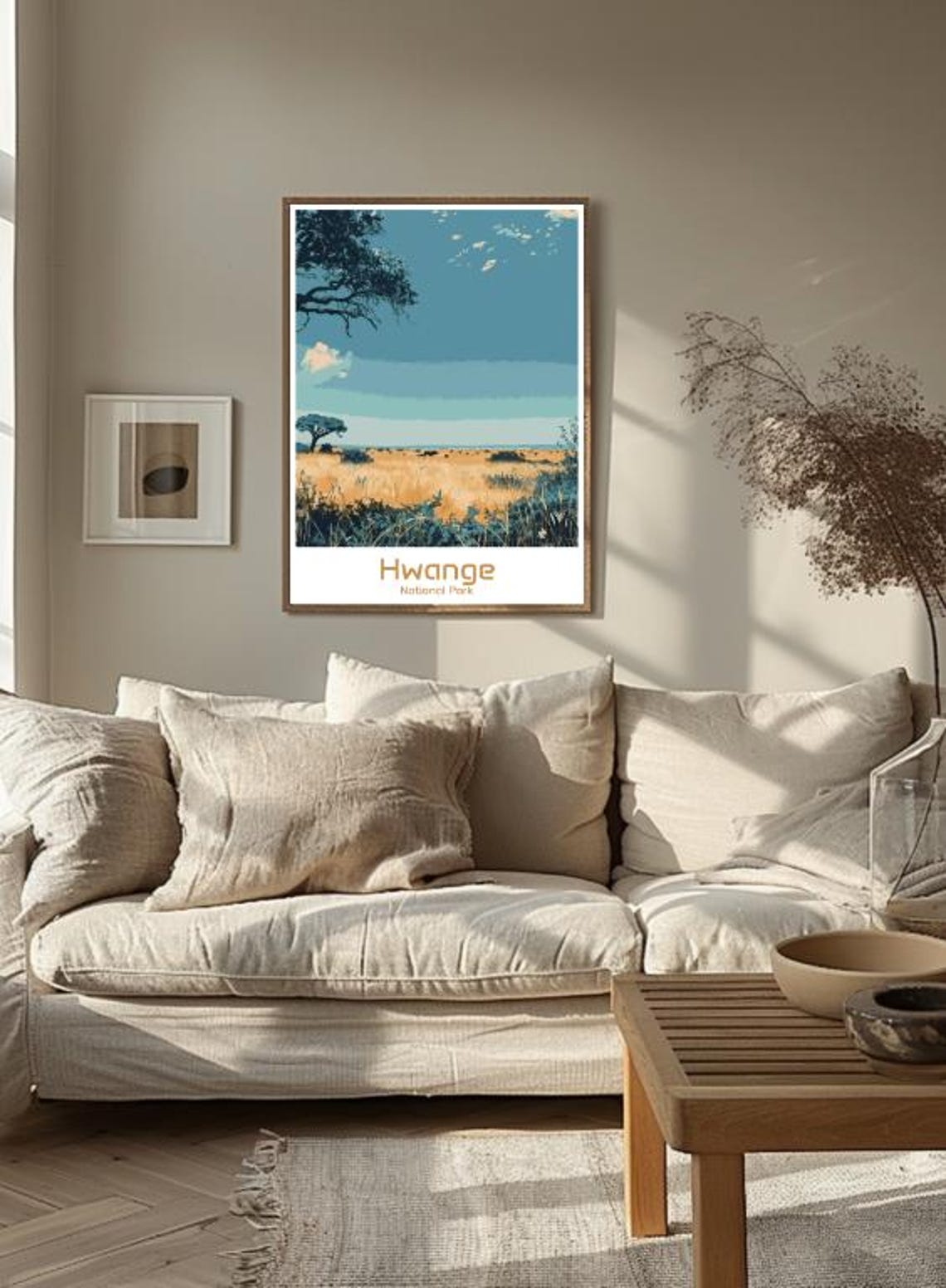 Hwange National Park Travel Postervintage Wildlife Wall Art Zimbabwe Landscape Print African Safari Decor Nature Travel Gift For Home - Image 3