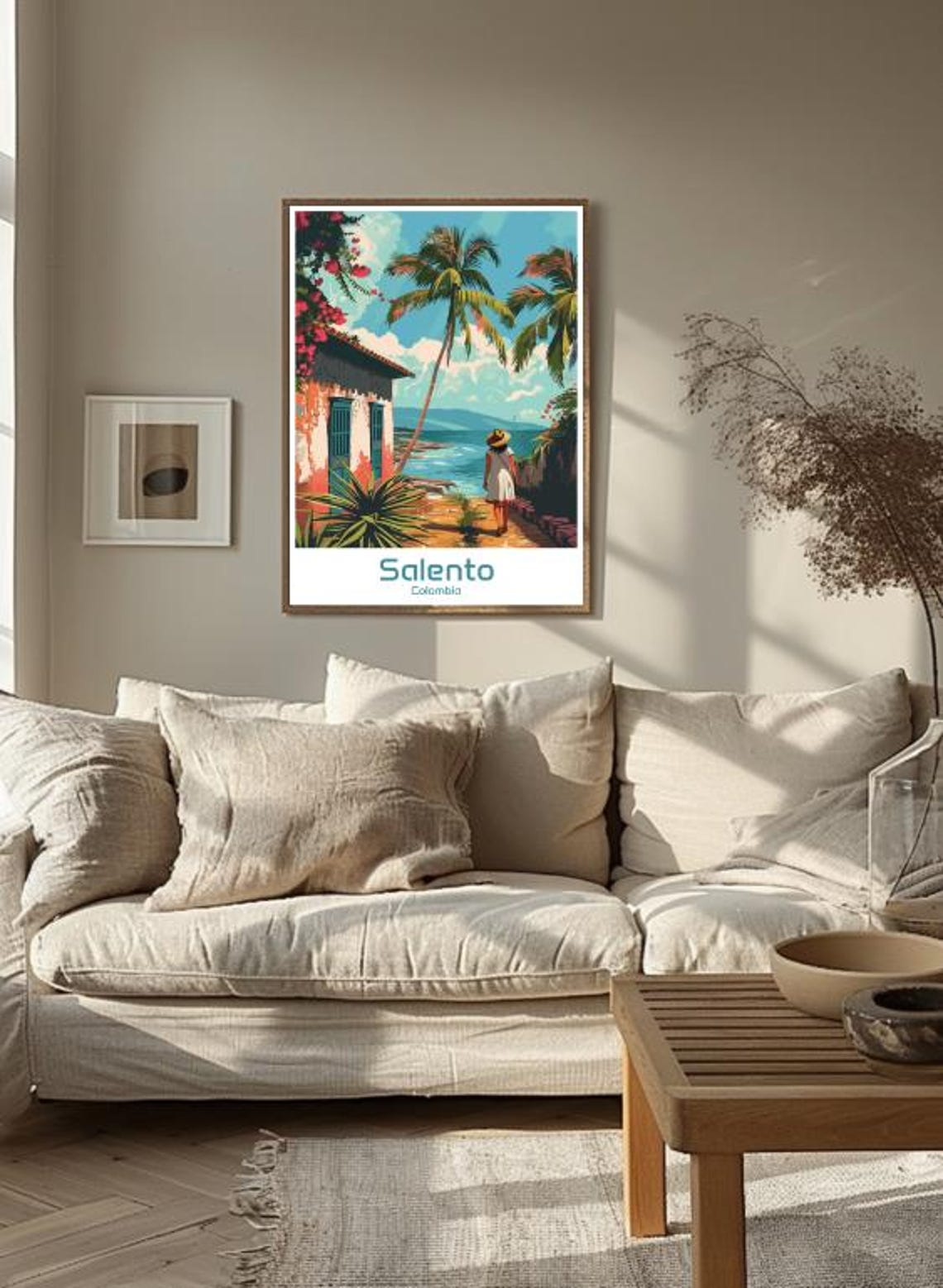 Salento Colombia Coastal Trail Colorful Travel Illustration Poster - Image 3