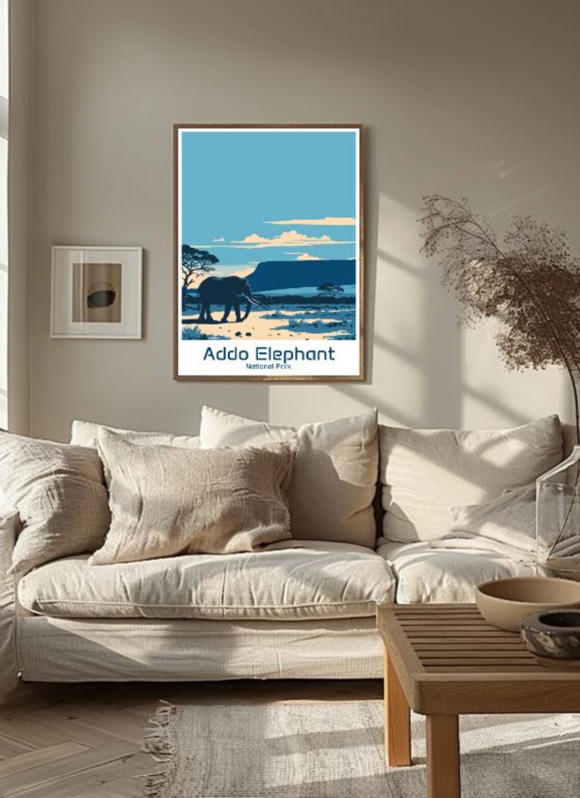 Addo Elephant National Park Elephant Safari Vintage Travel Poster - Image 3