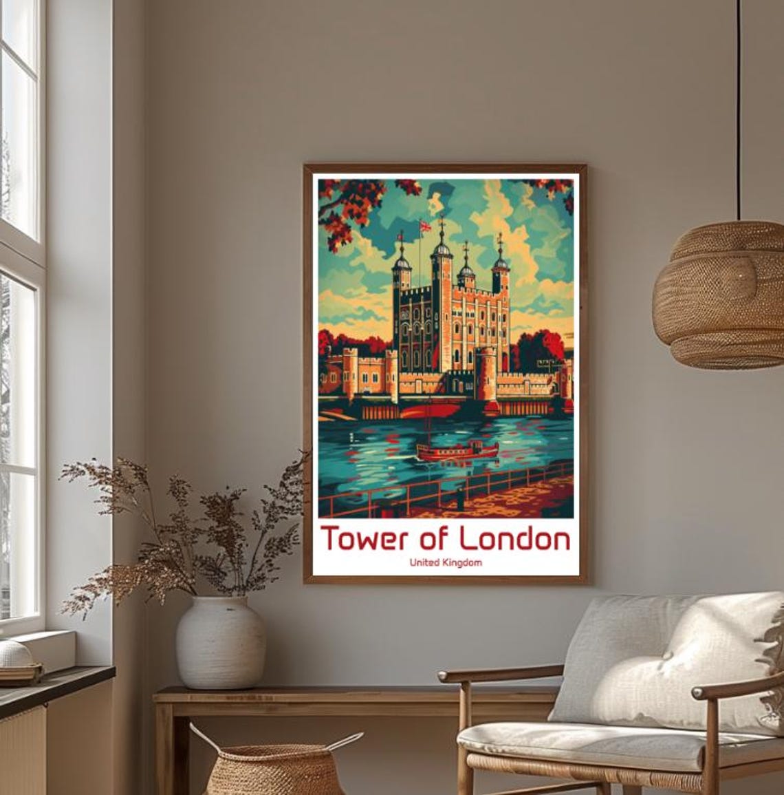 Tower Of London Travel Poster Historic Landmark Wall Art Vintage Castle Print English Heritage Decor Uk Travel Gift - Image 4