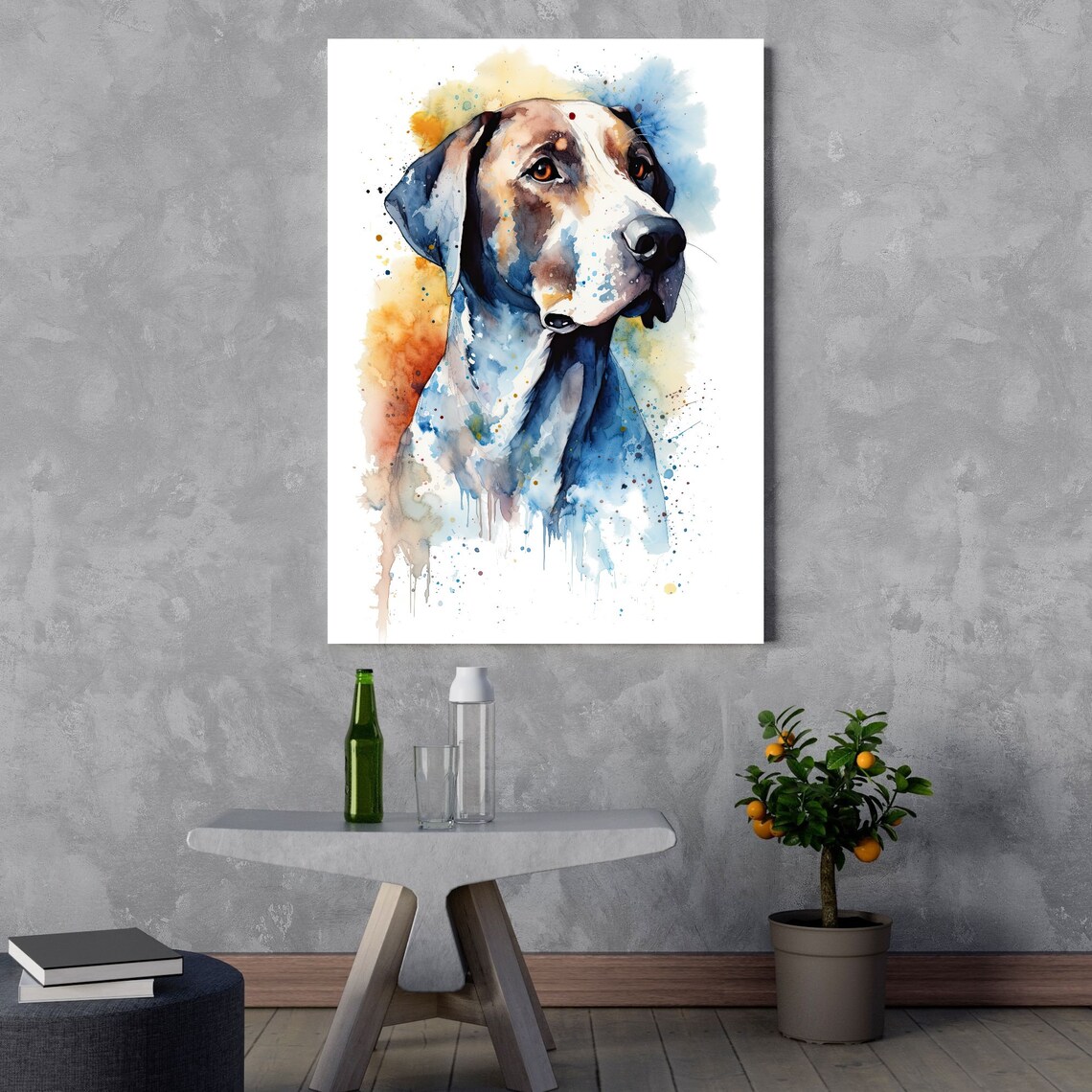 Dog Watercolor Art Print, Modern Canine Decor - Image 3