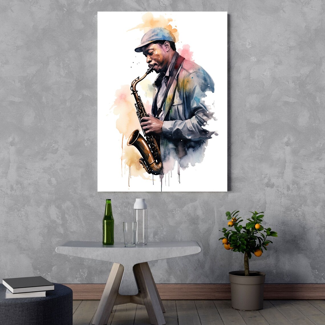 Saxophonist Watercolor Art Print, Passionate Musician - Image 3