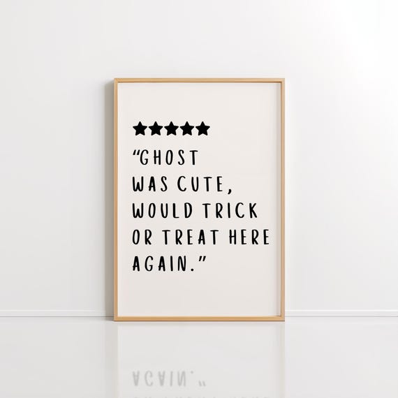Trick Or Treat Halloween Quote Poster, Girly Decor