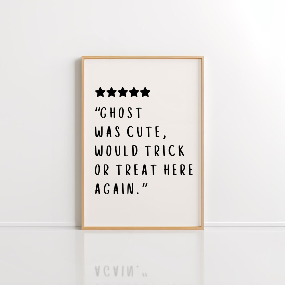 Trick Or Treat Halloween Quote Poster, Girly Decor