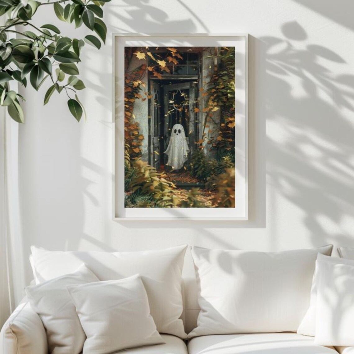 Cute Ghost Halloween Jigsaw Puzzle Art Print - Image 3