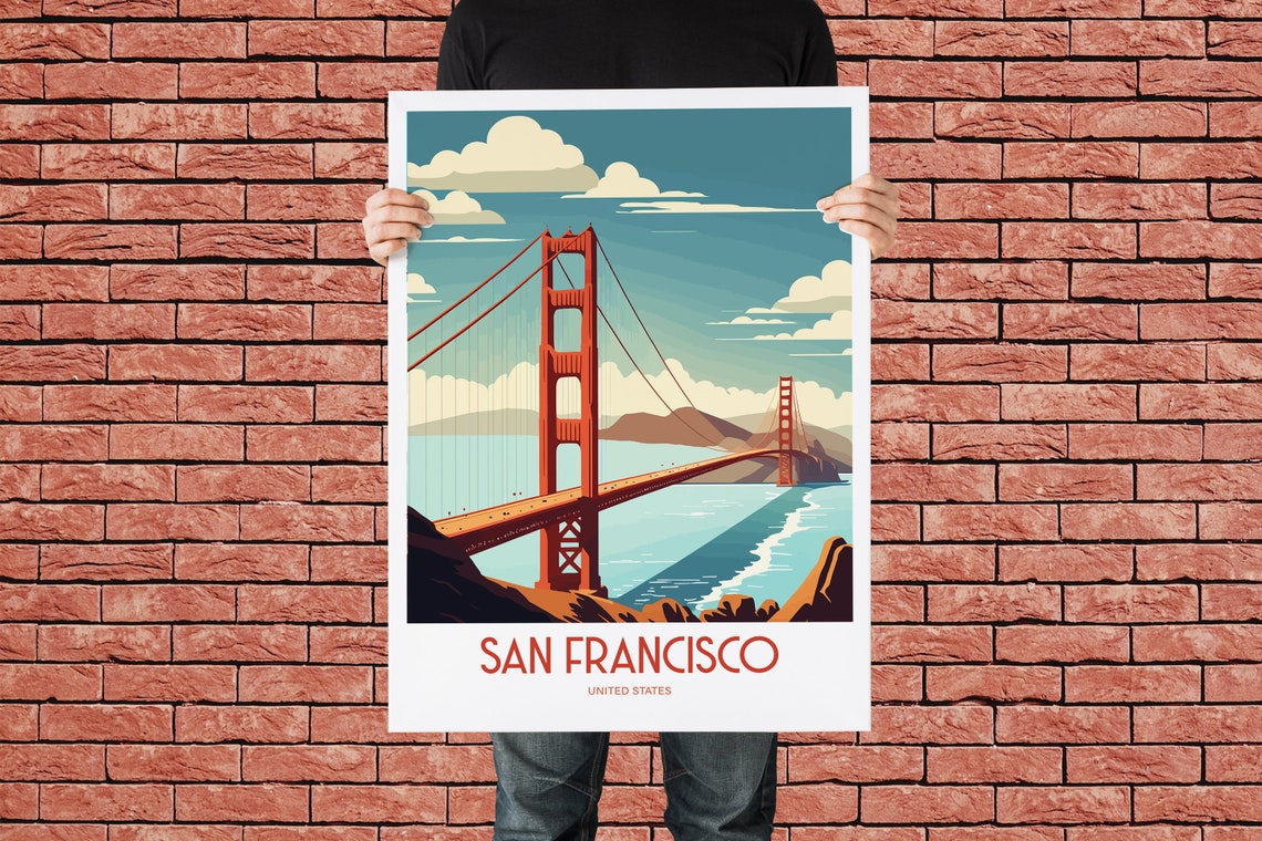 Golden Gate Bridge Usa Travel Poster - Image 4