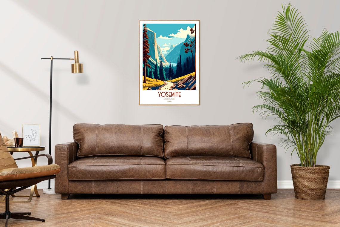 Yosemite National Park Vintage Granite Cliffs View Travel Poster - Image 3