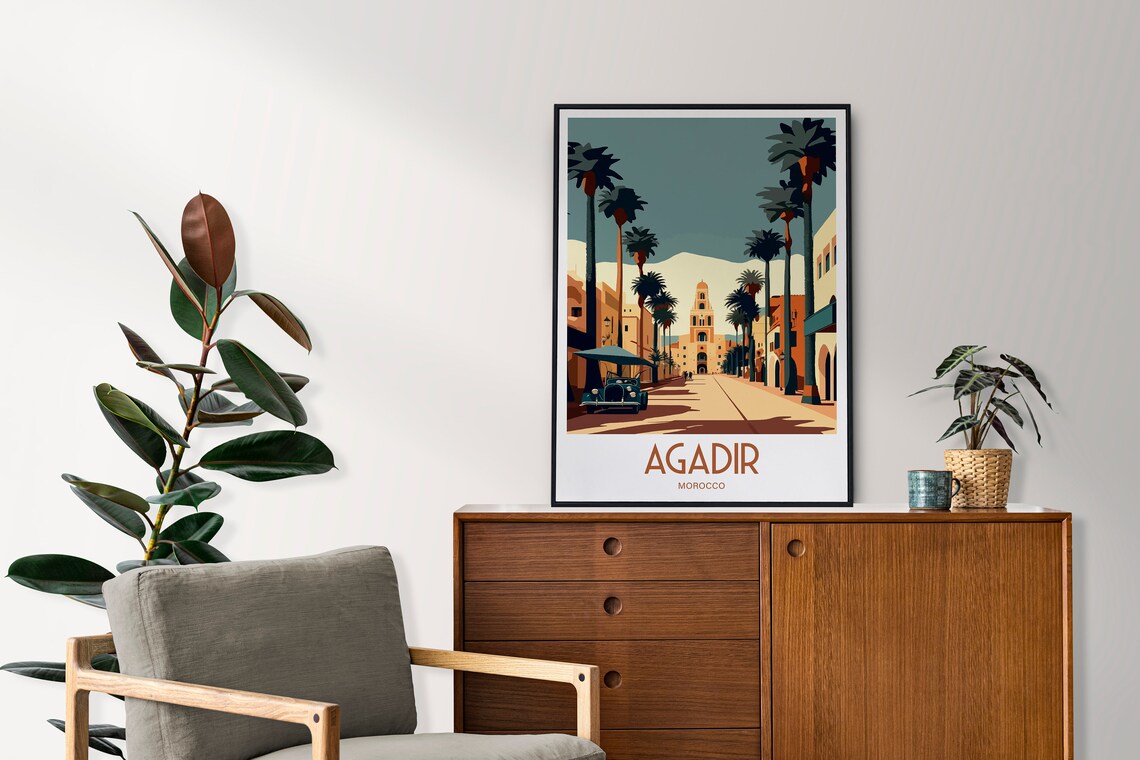 Agadir Morocco Travel Poster, City Wall Art - Image 2