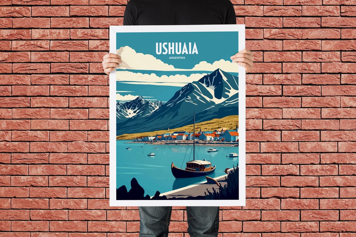Ushuaia Travel Poster, Argentina Wall Art Print - Image 3
