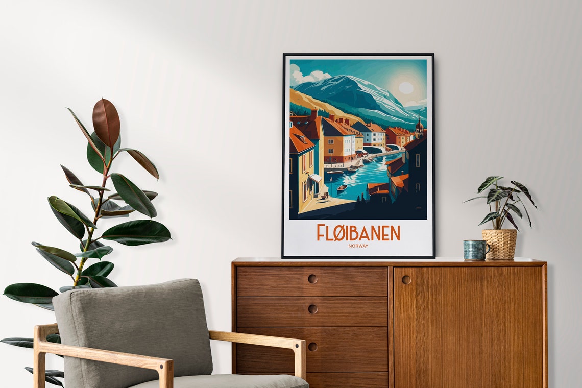 Flibanen Travel Print Wall Art Flibanen Norway Wall Hanging Home Decoration Flibanen Gift Art Lovers Wall Art Print Flibanen Art Scenic - Image 4
