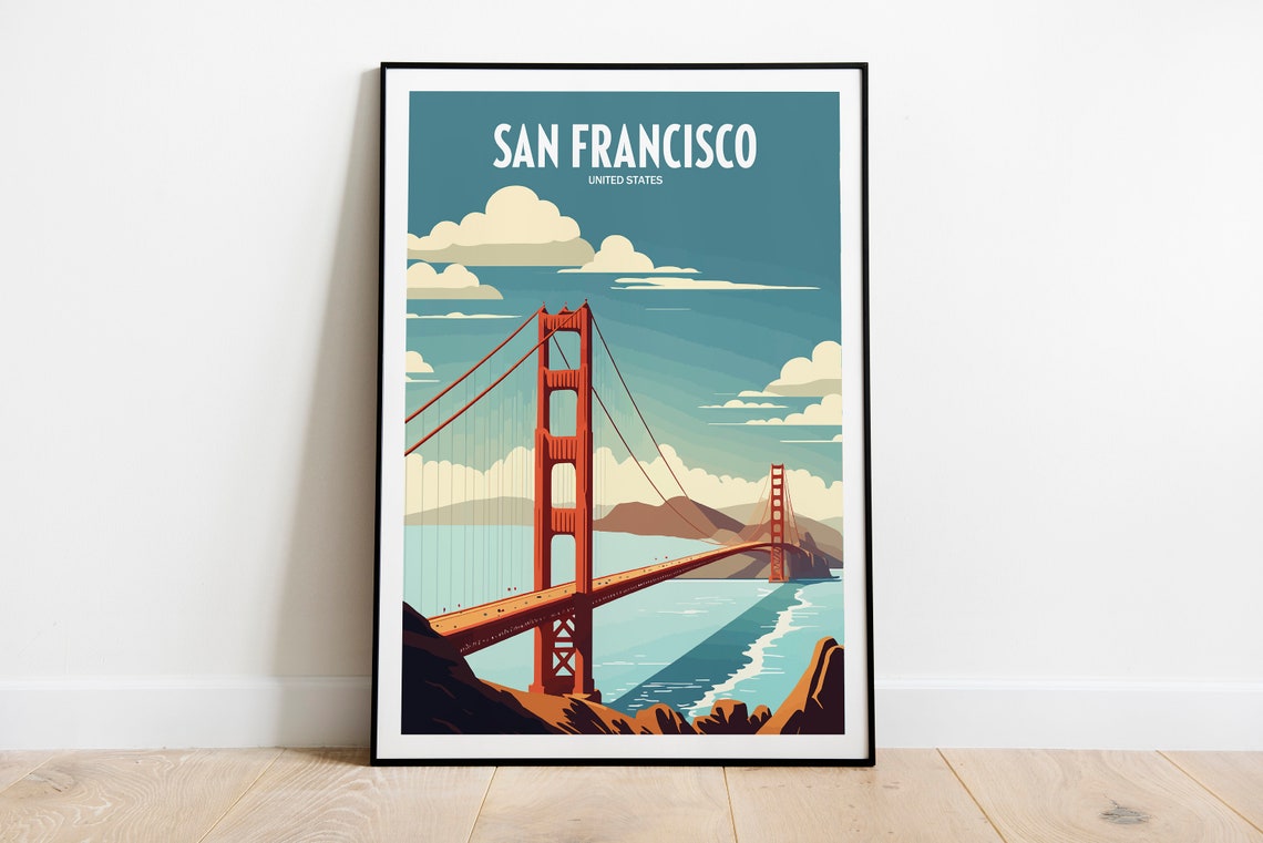 Golden Gate Bridge Usa Travel Poster - Image 6