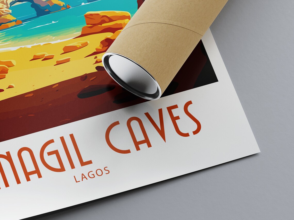 Lagos Travel Print, Benagil Caves Poster Art - Image 2