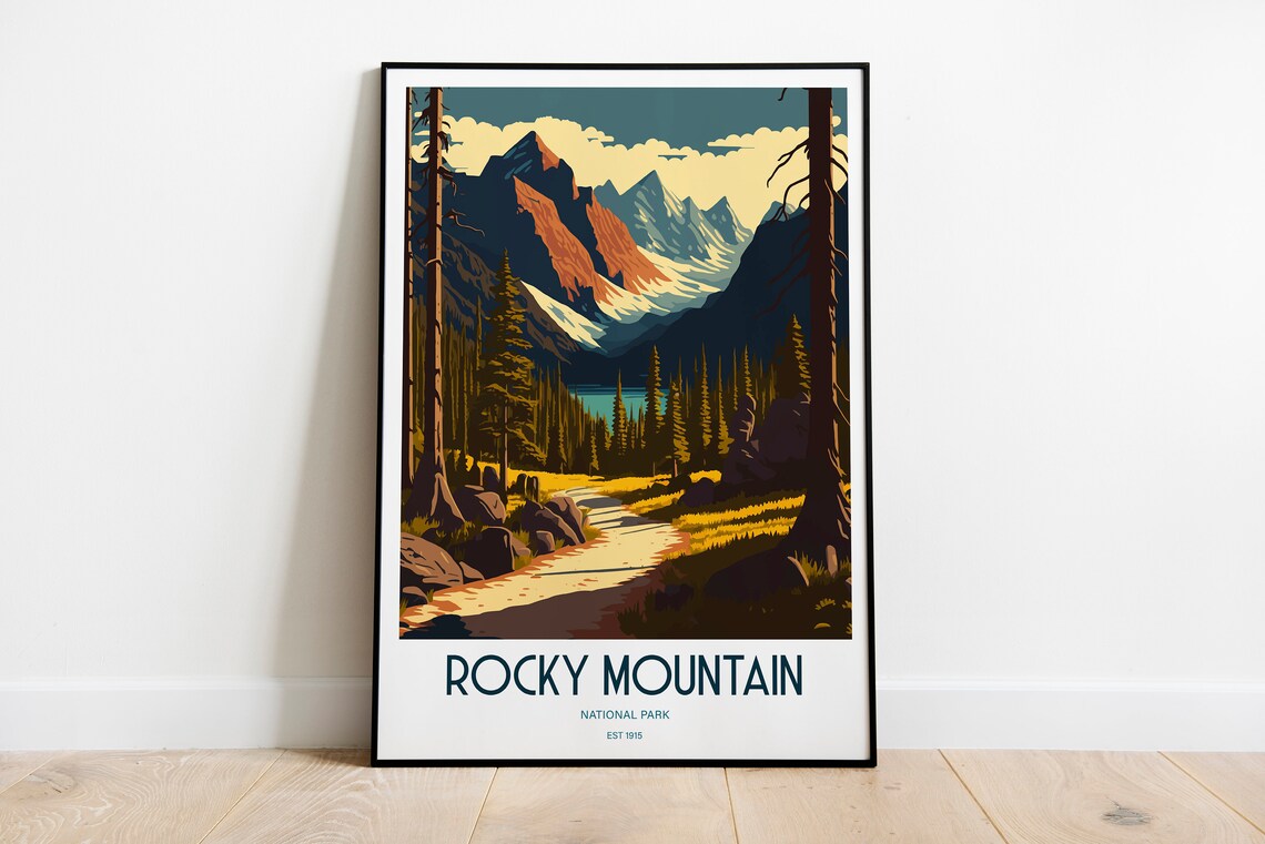 Rocky Mountain National Park Travel Poster, USA