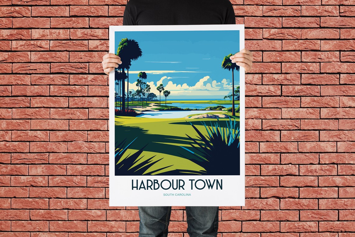 Harbour Town Golf Links Travel Poster, Golf Course - Image 3