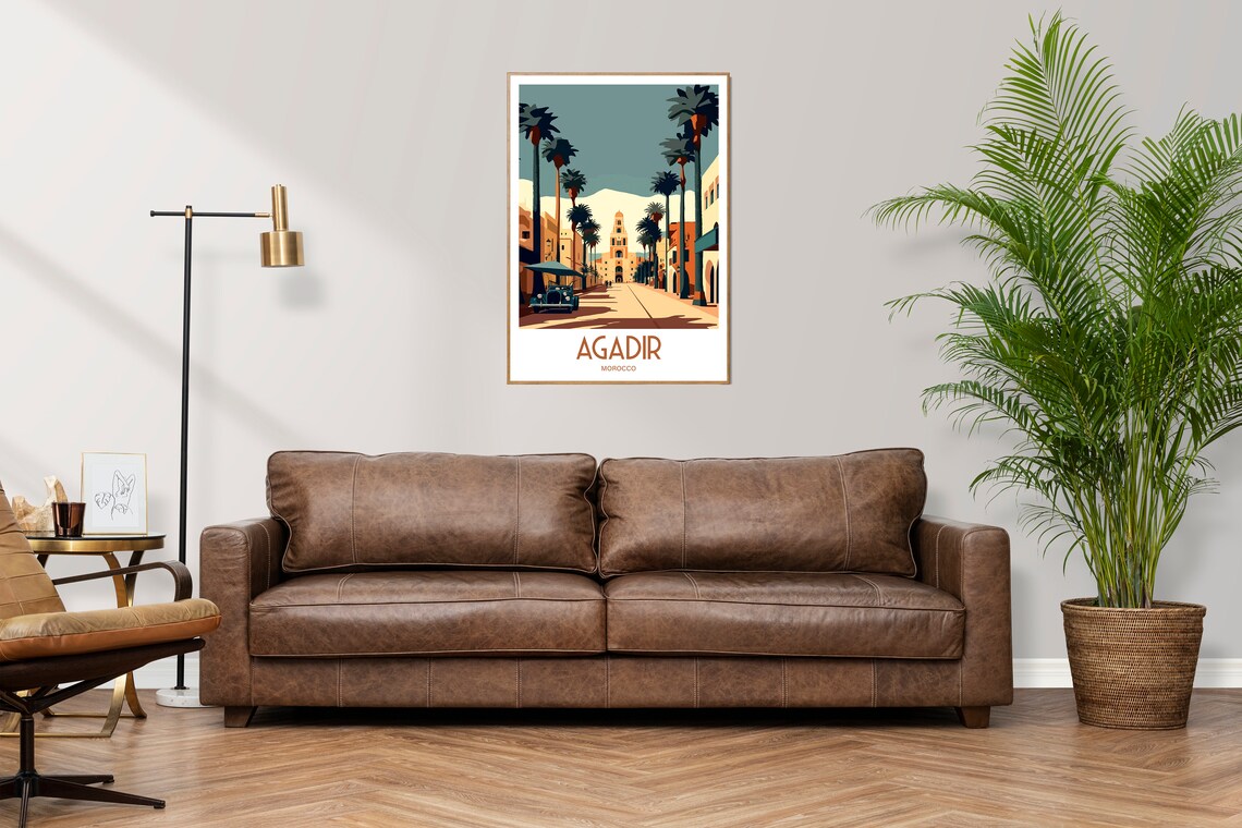 Agadir Morocco Travel Poster, City Wall Art - Image 3