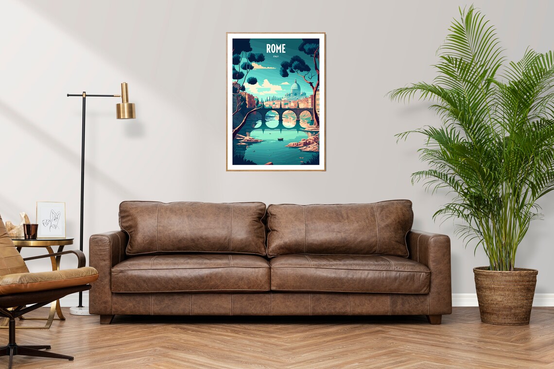 Rome River Travel Print, St Peters Basilica - Image 3