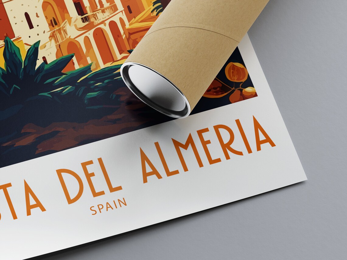 Costa Del Almeria Travel Poster, Spain Wall Art - Image 3