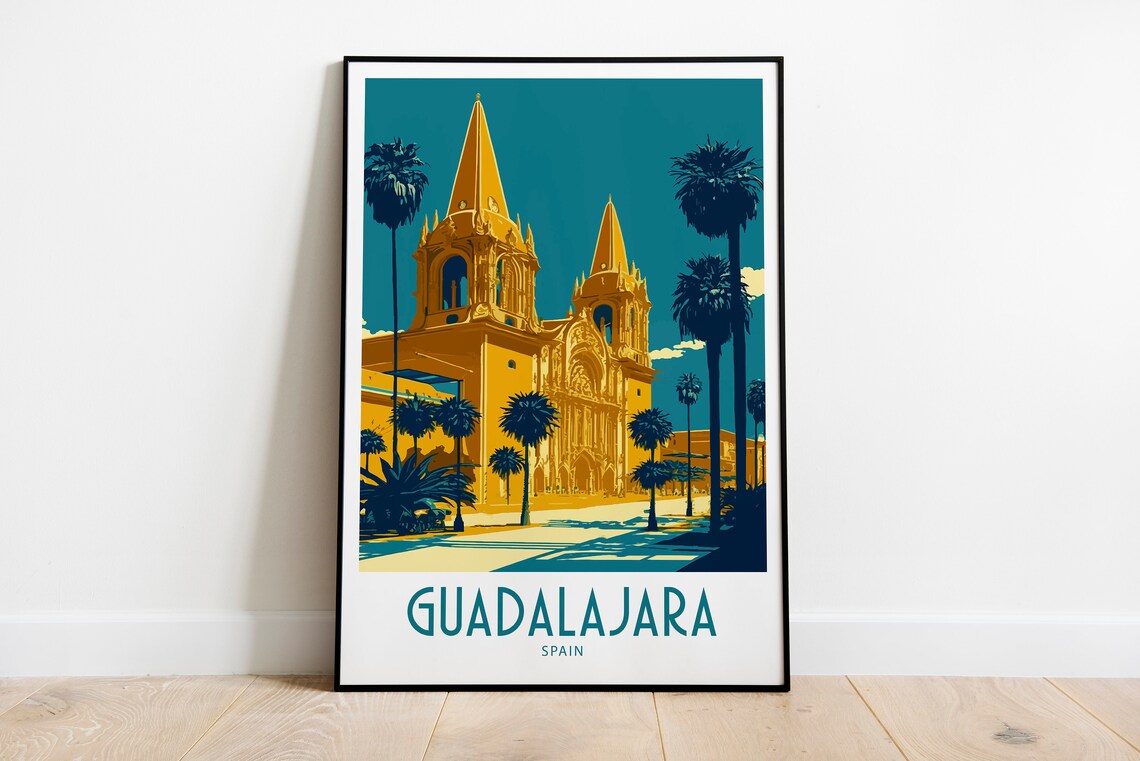 Guadalajara Travel Print Wall Art Guadalajara Wall Hanging Home Decoration Guadalajara Gift Art Lovers Wall Art Print Guadalajara Travel Art