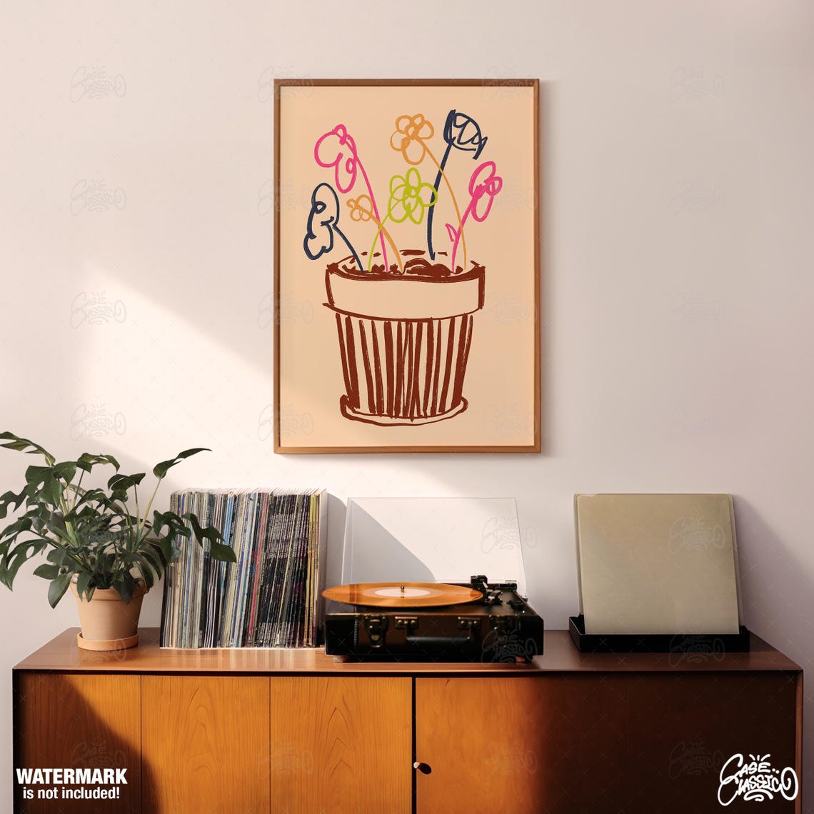Flower Print Trendy Wall Art Cute Poster Teen Girl Wall Art Aesthetic Room Decor Fine Art Prints Indie Room Decor Minimalist Wall Art - Image 4