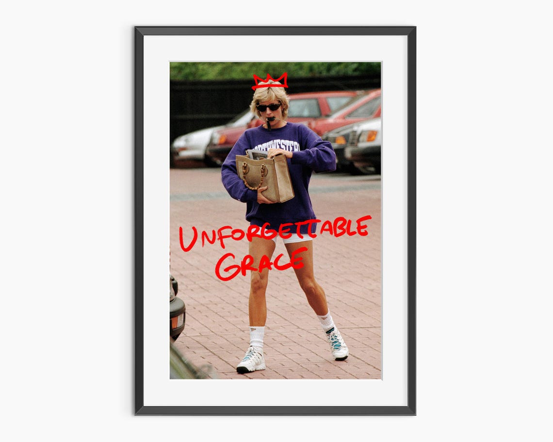 Unforgettable Grace Photography Prints Princess Diana Quote Wall Art Lady Diana Princess Diana Print Museum Quality Photography Poster