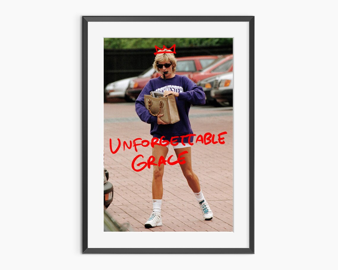Unforgettable Grace Photography Prints Princess Diana Quote Wall Art Lady Diana Princess Diana Print Museum Quality Photography Poster