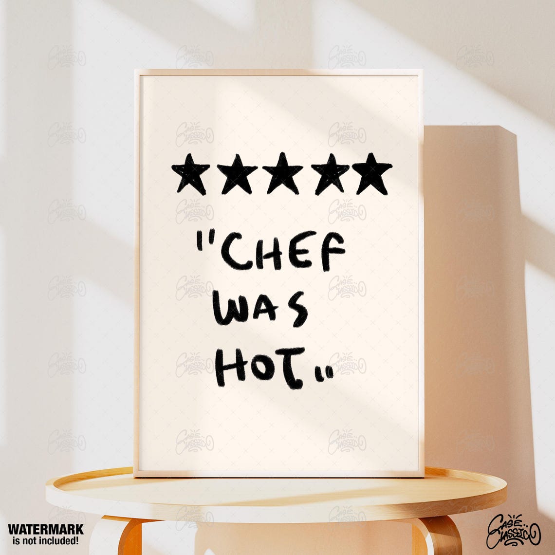 Five Star Chef Was Hot Funny Restaurant Review Kitchen Poster - Image 4