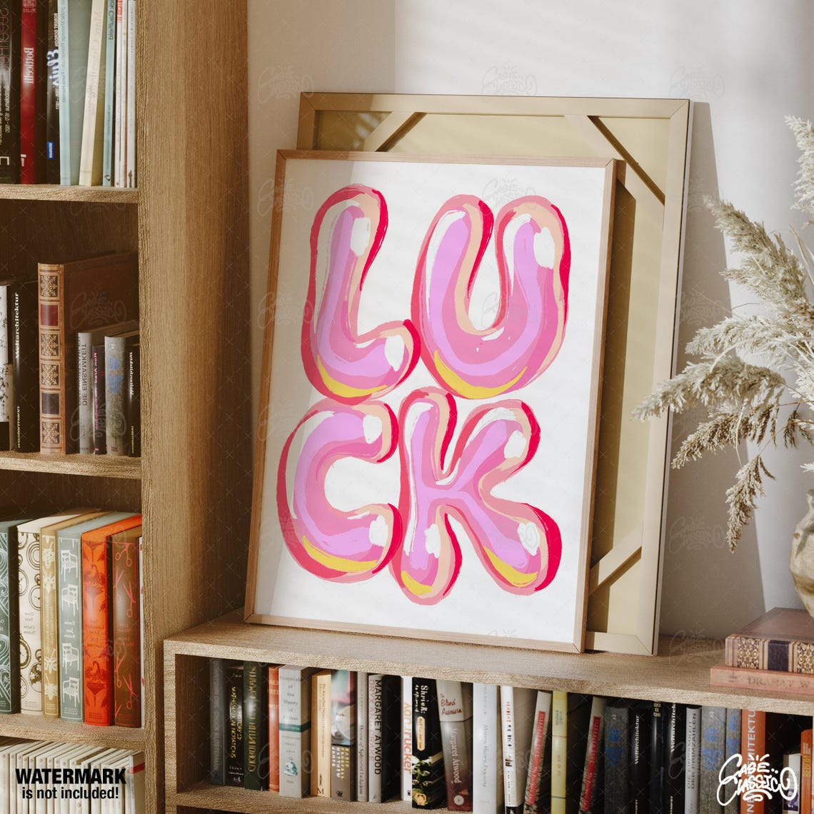 Luck Poster Teen Girl Wall Art Typography Print Girly Wall Art Quote Print Indie Room Decor Minimalist Wall Art Fine Art Print - Image 2
