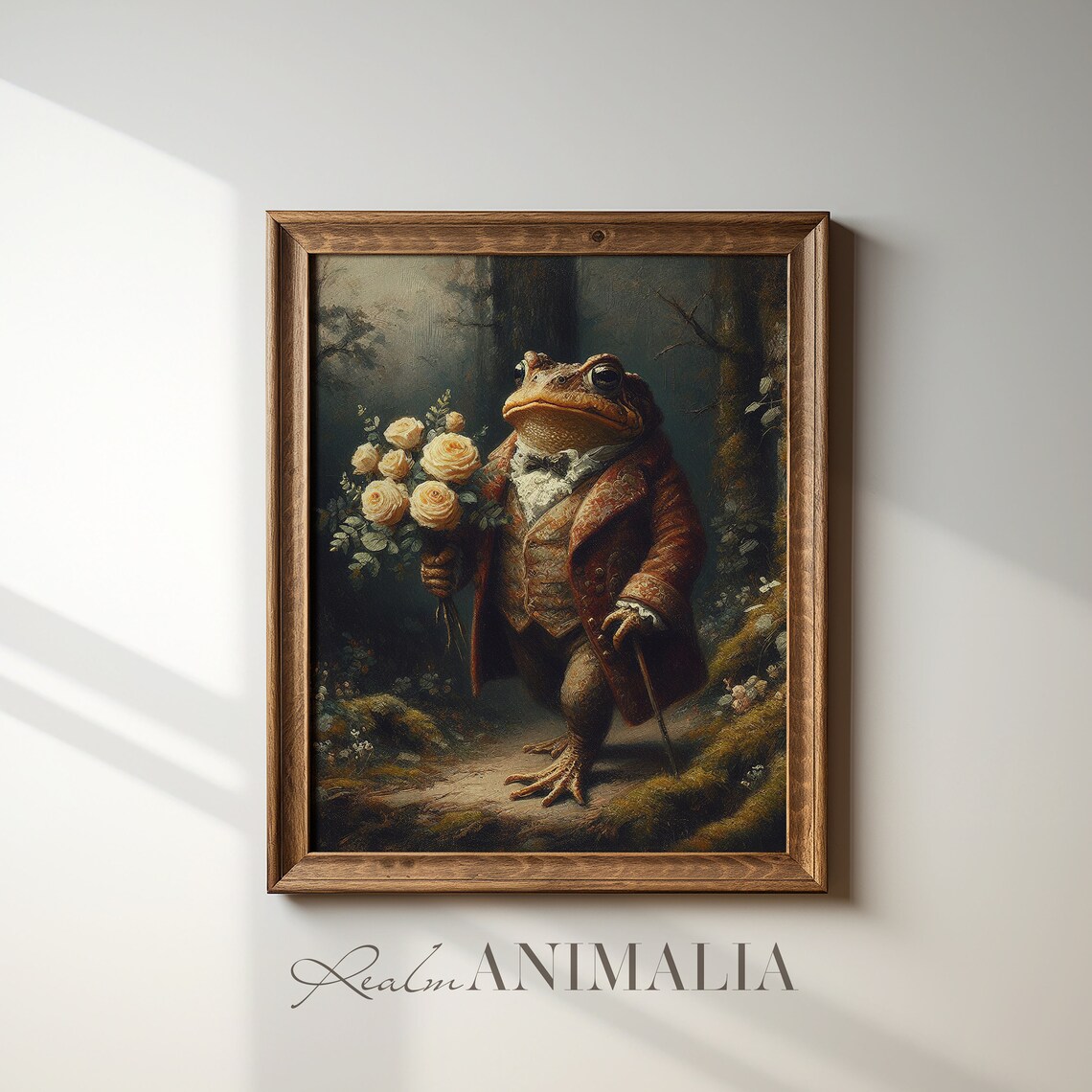 Vintage Storybook Toad Painting, Whimsical Fantasy Art Print - Image 4