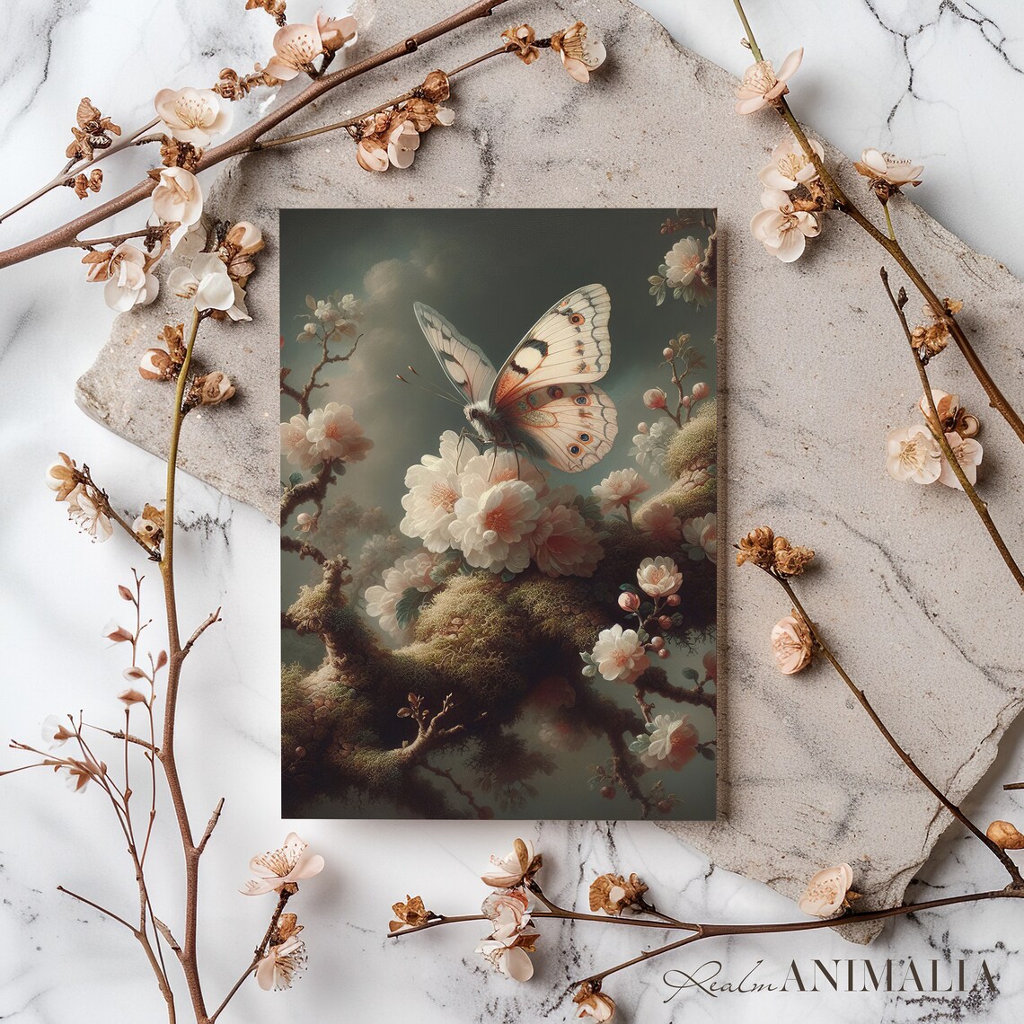 Vintage Floral Butterfly Print, Botanical Wall Art - Image 3