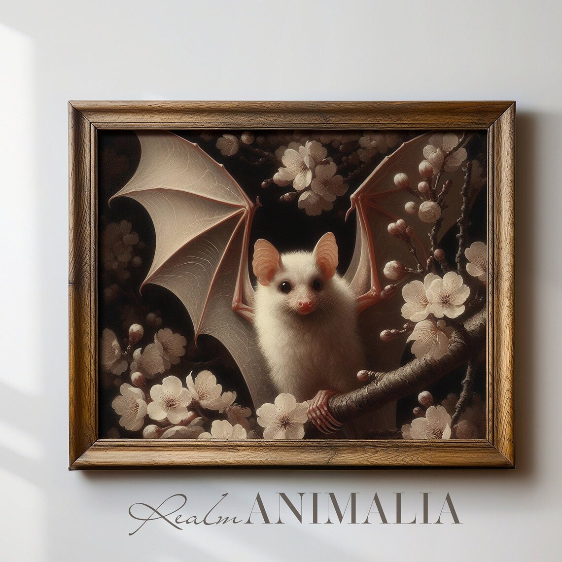 Vintage Bat Art Print, Dark Cottagecore Botanical - Image 4