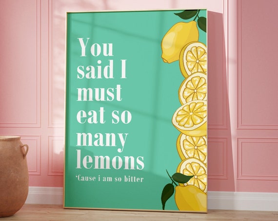Kate Nash Lemon Print Foundations Music Wall Art
